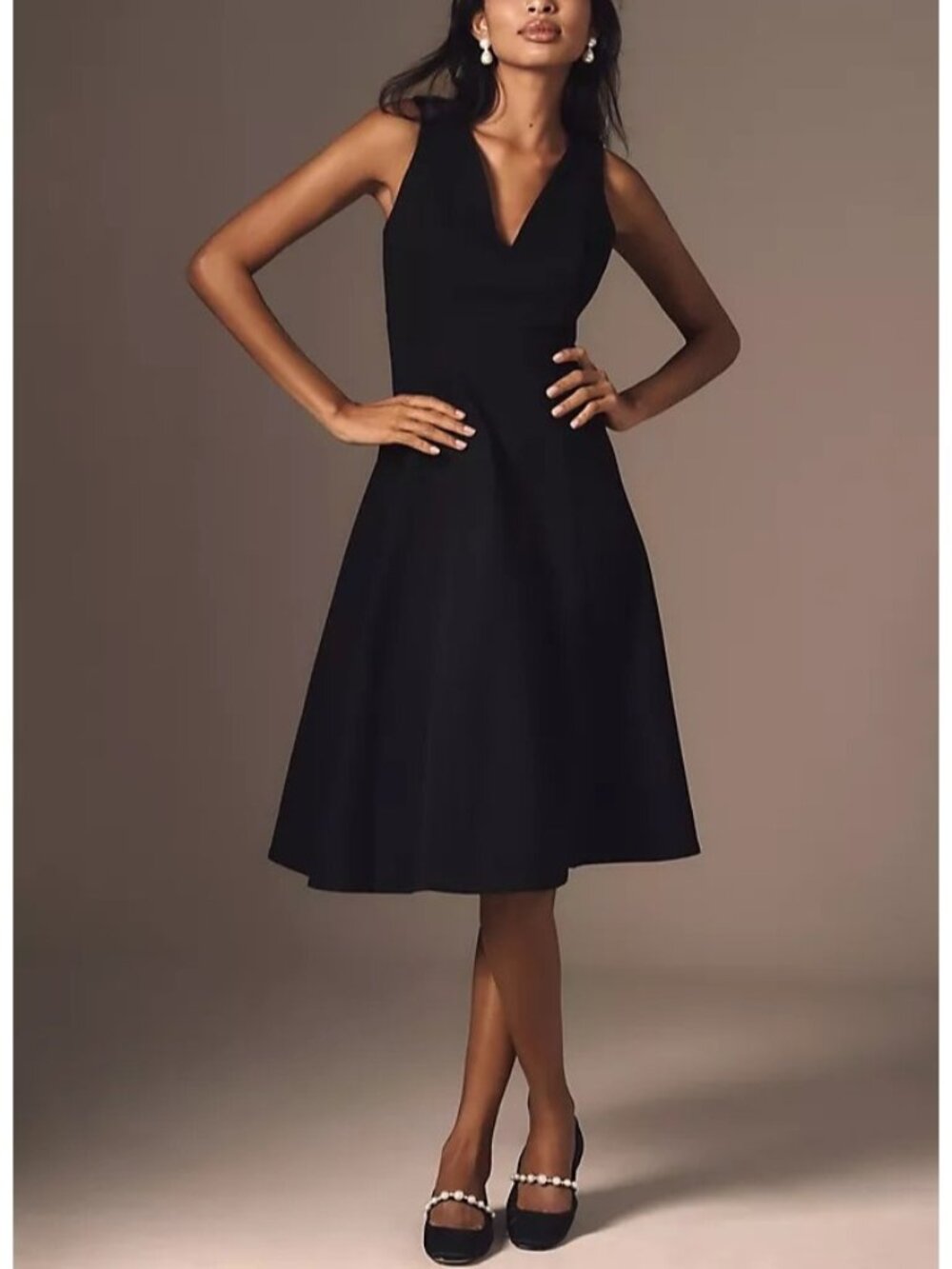 Reformation Mikayla Knit Midi Dress Elegant Formal 90s Basic Black Womens S
